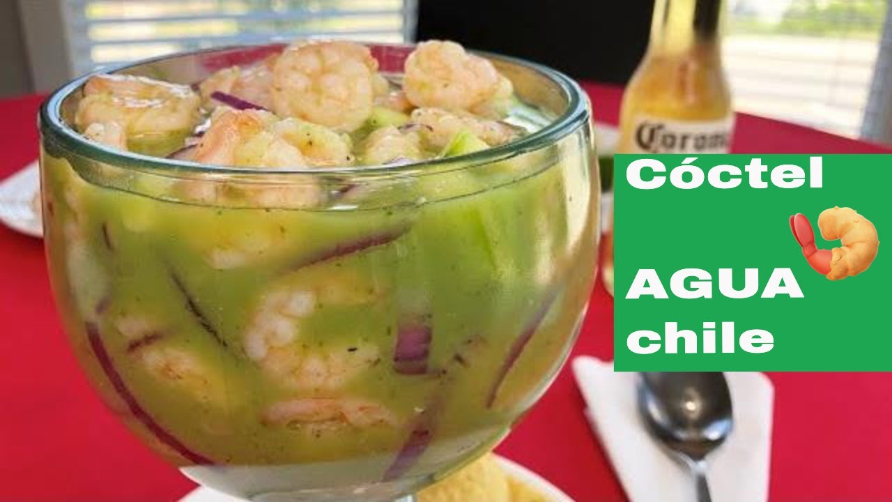 COCTEL de CAMARON  ESTILO   AGUACHILE    de CAMARON   receta de comida Mexicana