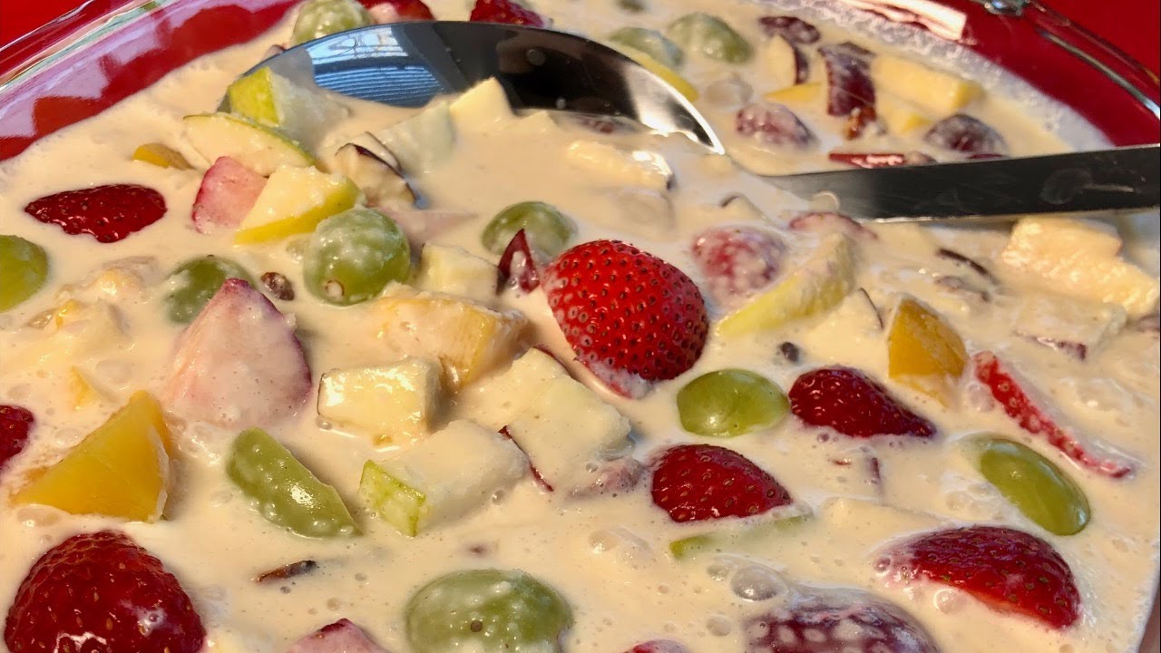 ENSALADA de  MANZANA 3 LECHES     /  Ensalada de frutas postre tres leches fácil