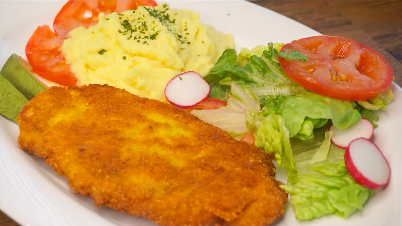 Receta  de MILANESAS EMPANIZADAS  y Receta PURÉ  keto guarnición  😋   recetas   keto  bien ricas!