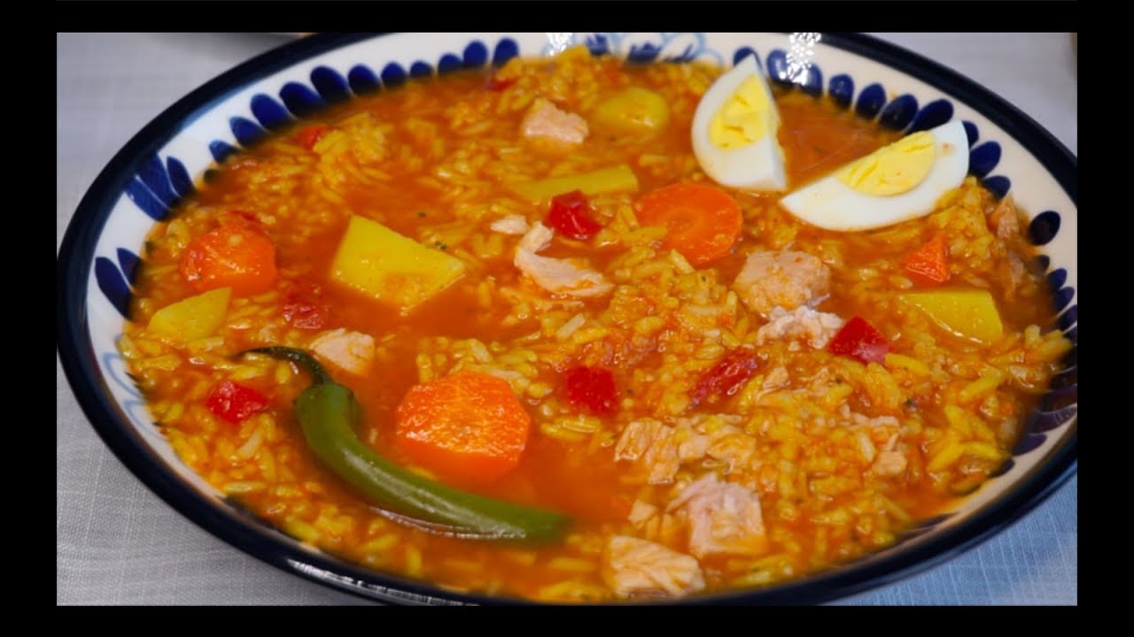 Sopa de Arroz con Huevo | receta de  sopa de arroz con papas huevos  o atún