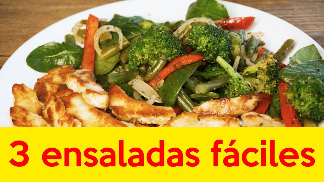 Ensalada de Atún de lata ✅  Receta Fácil Ensalada Griega  ✅ Ensalada Pollo c/ Brócoli Receta Fácil