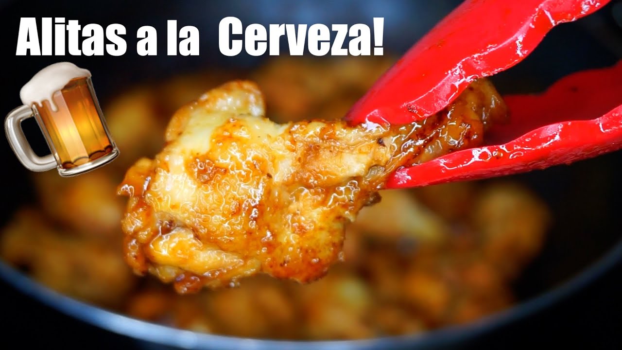 ALITAS DE POLLO A LA CERVEZA 🍺| Pollo a la Cerveza Receta Fácil| Tan ricas que vuelan del Plato!
