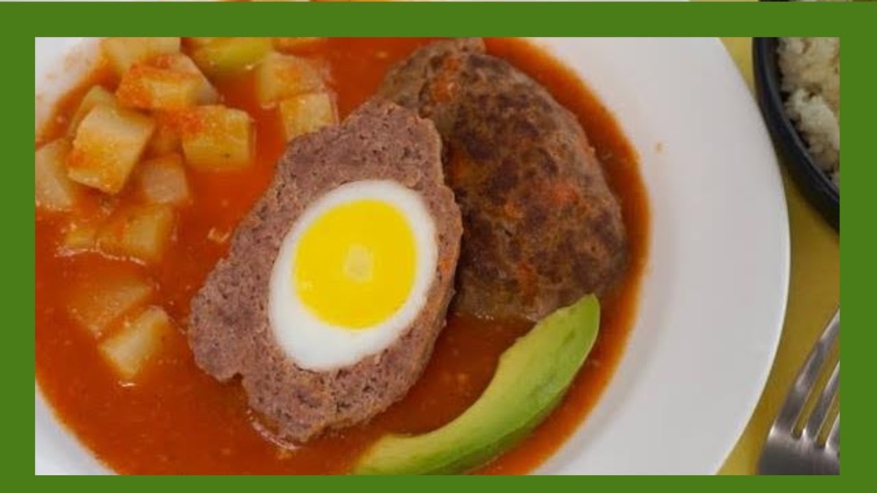 Huevos envueltos  en carne molida  receta de comida  baja en carbohidratos   KETO