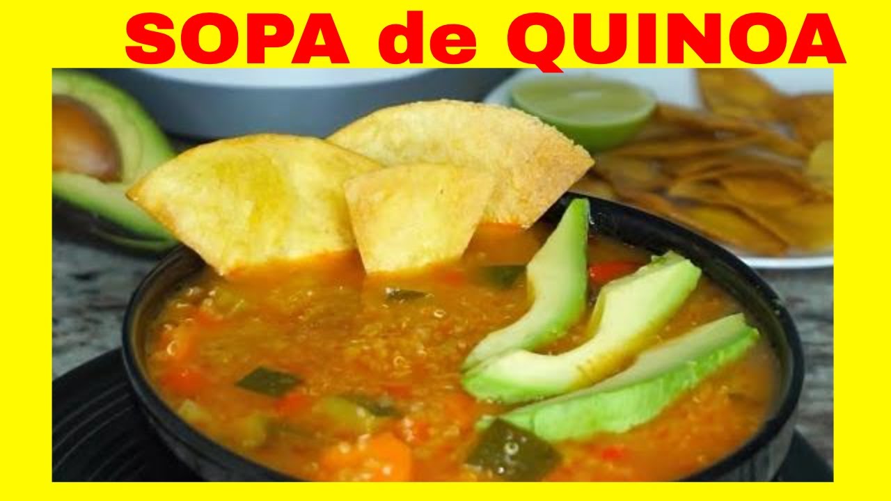Receta SOPA de  VERDURAS con QUINOA   | Cómo hacer  y preparar   sopa de  verduras con quinoa