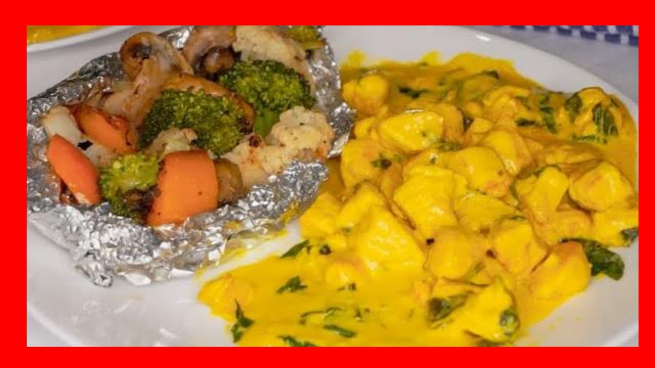 Receta de POLLO en SALSA DE MOSTAZA  con VERDURAS de GURANICION    recetas Keto fáciles