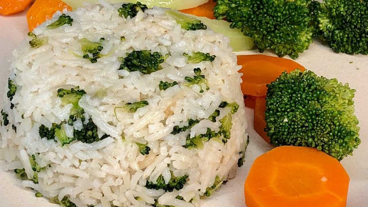 ARROZ con  BROCOLI y MANTEQUILLA  receta de  arroz guarnición para acompañar tus comidas