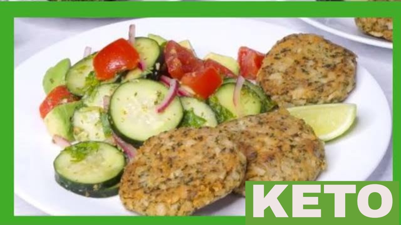 ENSALADA  de PEPINO  y  PESCADO en TORTITAS    recetas de comida bajas en carbohidratos keto