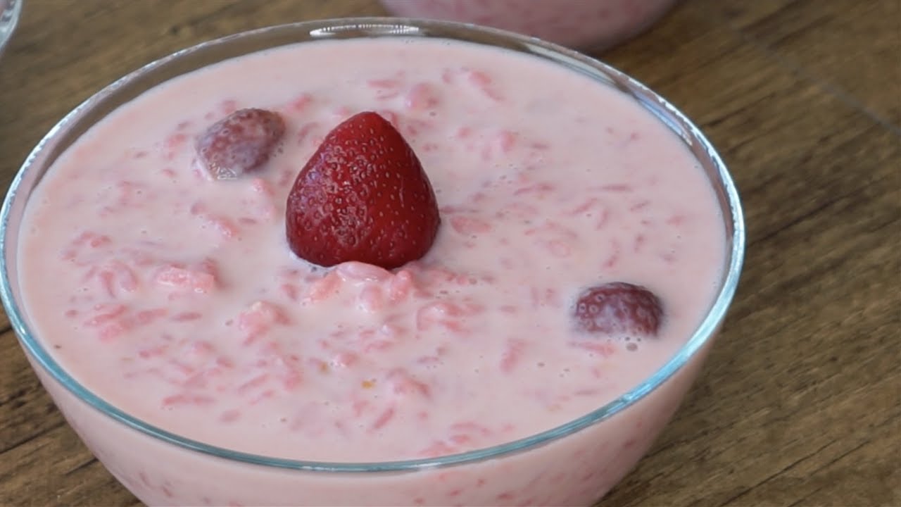 Arroz con Leche de  Fresa 🍓  Arroz con Leche de Café  ☕️  Arroz con leche con  Plátano 🍌