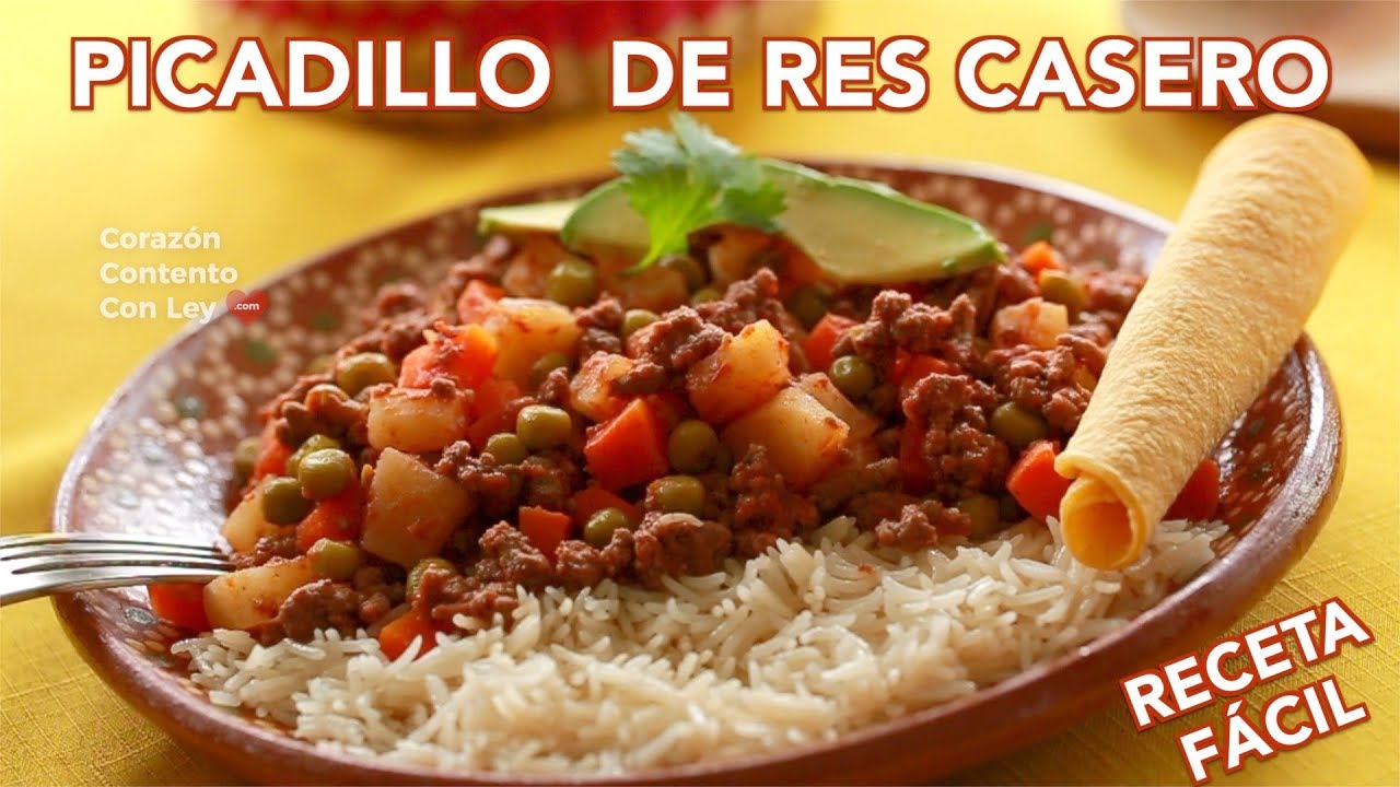 Receta de Picadillo Mexicano   -  Cocina Mexicana Casera