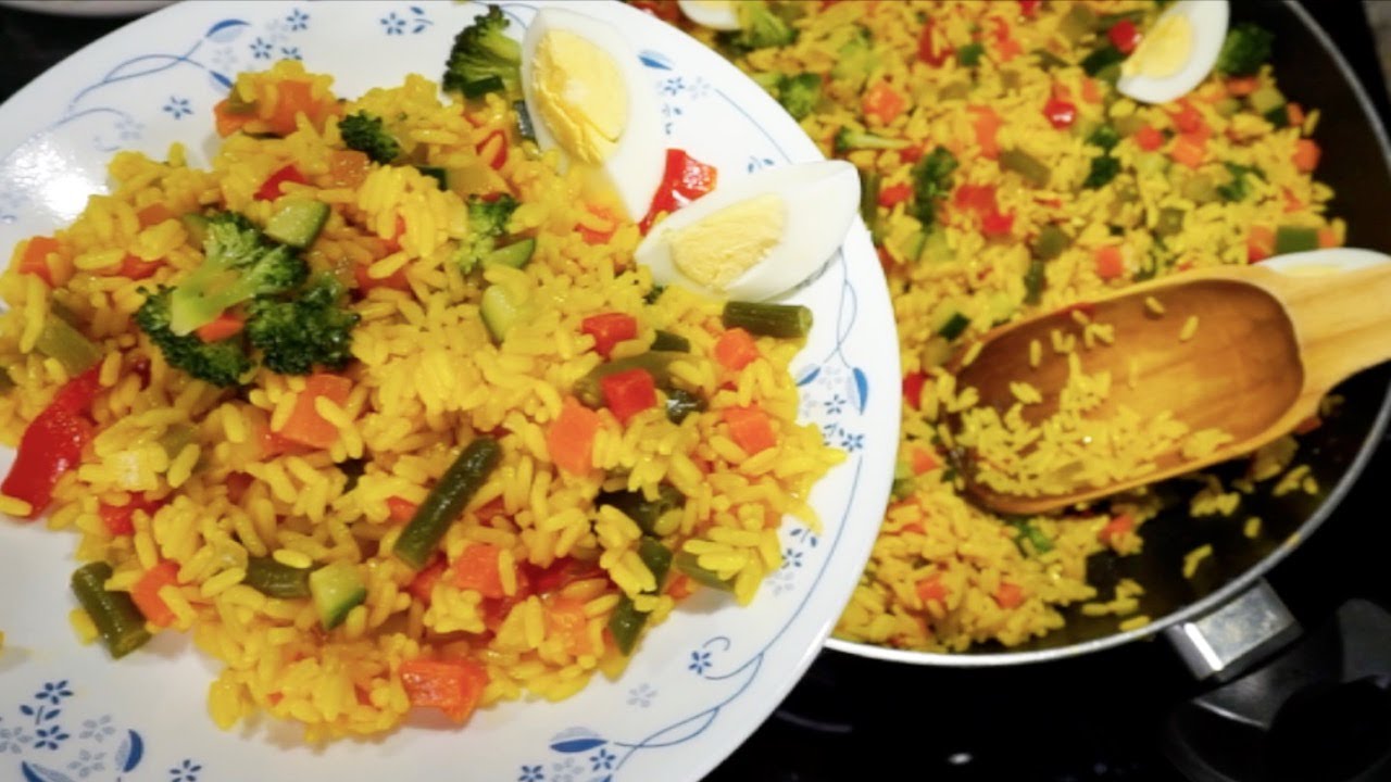 Qué Rico Sabe el Arroz con Verduras Cocinado Así !! 😋  Comida completa