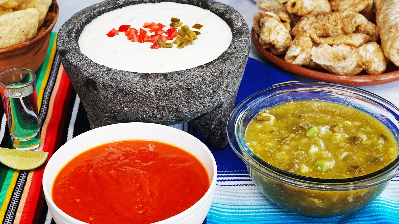 3 Salsas Mexicanas Fáciles para tacos y botana 🇲🇽 salsas mexicanas