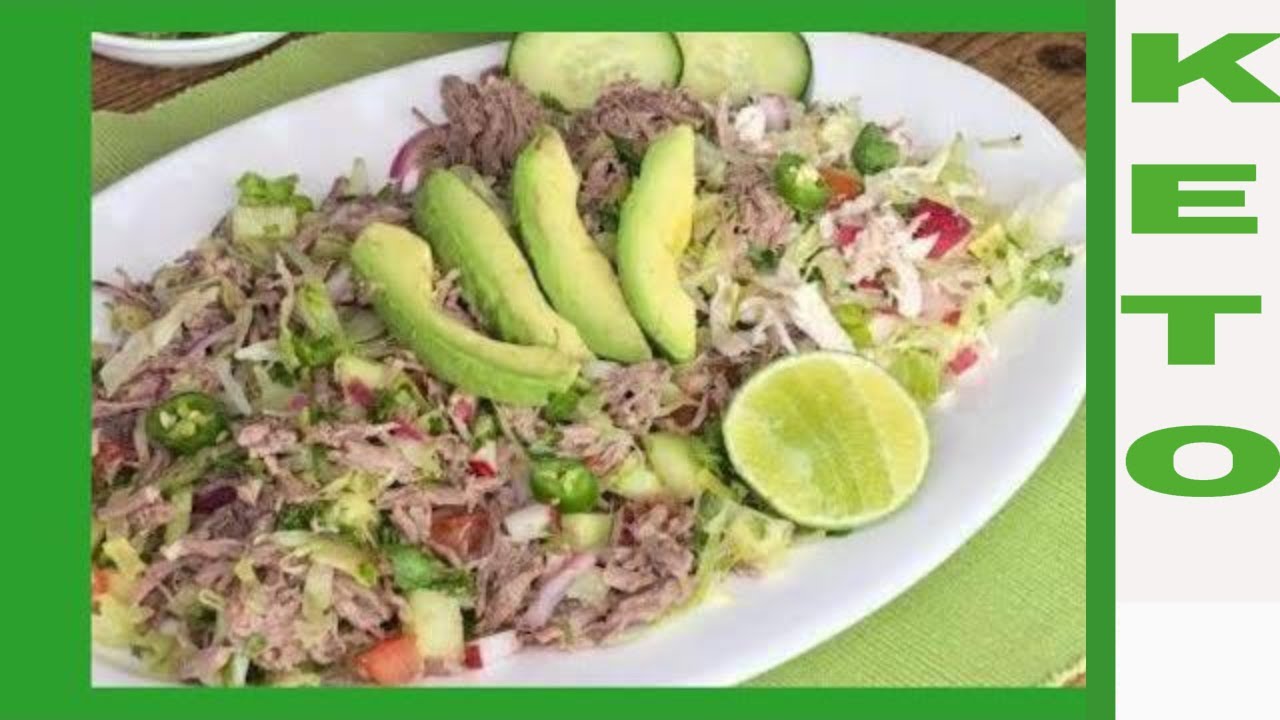 RICA ENSALADA KETO ESTILO SALPICON  lleva sus verduras,  proteína y grasa saludable