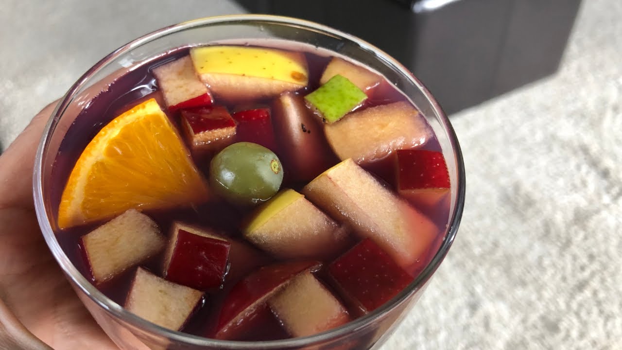 SANGRIA LIGHT  receta fácil   y   GELATINA de  SANGRÍA    Postre de gelatina con frutas
