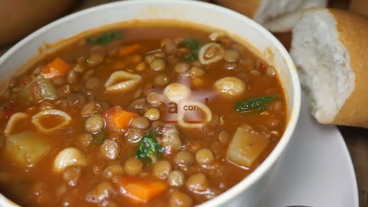 LENTEJAS con VERDURAS  y PASTA  receta de lentejas  comida casera muy NUTRITITVAS
